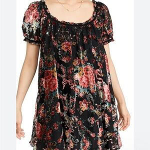 Free People Beautiful Blooms Mini Dress In Black Combo
